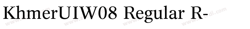 KhmerUIW08 Regular R字体转换